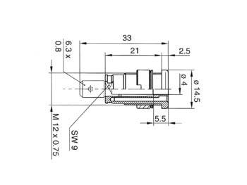 BERÜHRUNGSSICHERE EINBAUBUCHSE 4 mm - SCHWARZ (SEB 2620-F6,3)