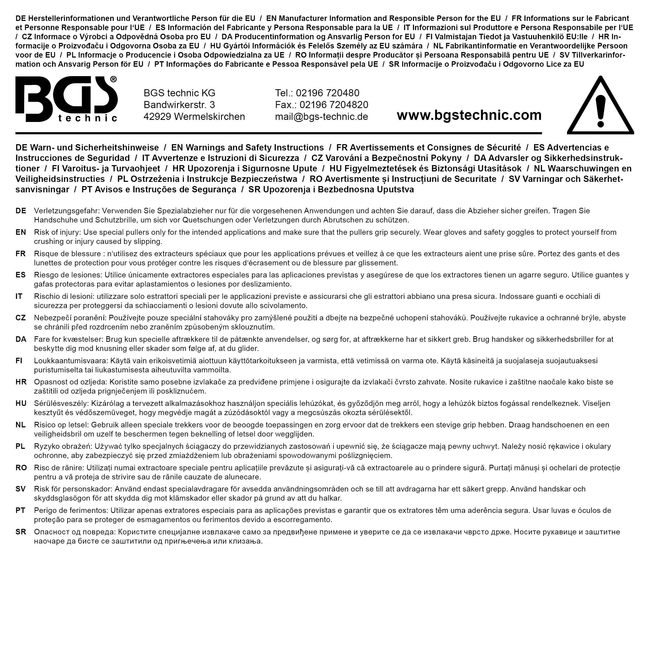 BGS Hydraulikspindel fr Abzieher und Ausdrcker | 10 t