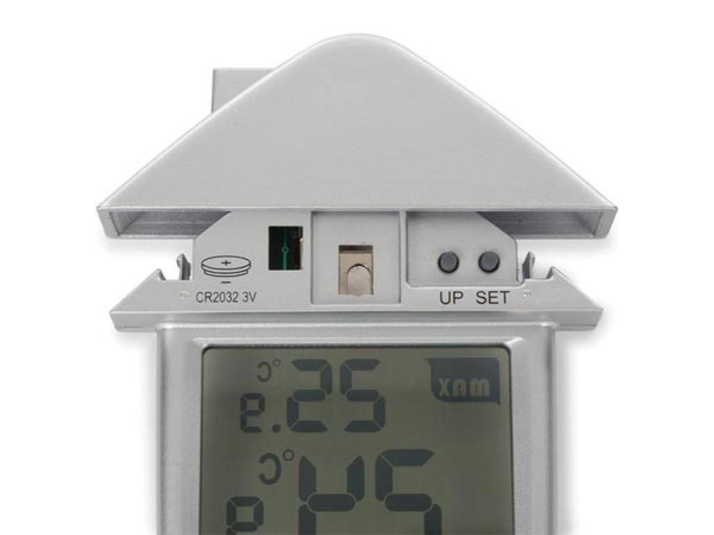 Perel TRANSPARENTES FENSTER-THERMOMETER MIT ANZEIGE DER MINDEST- UND