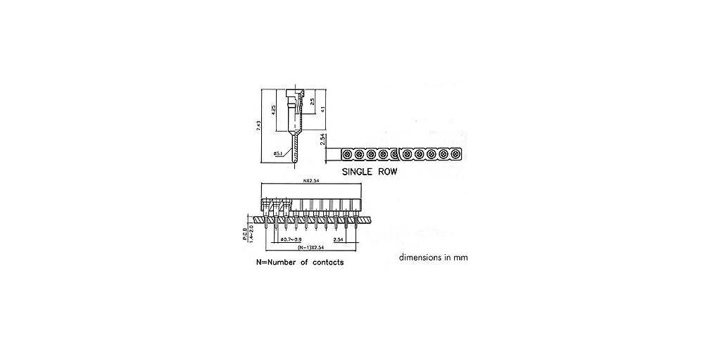Velleman BUCHSENLEISTE, EINREIHIG, 20-POLIG, RASTER = 2.54mm