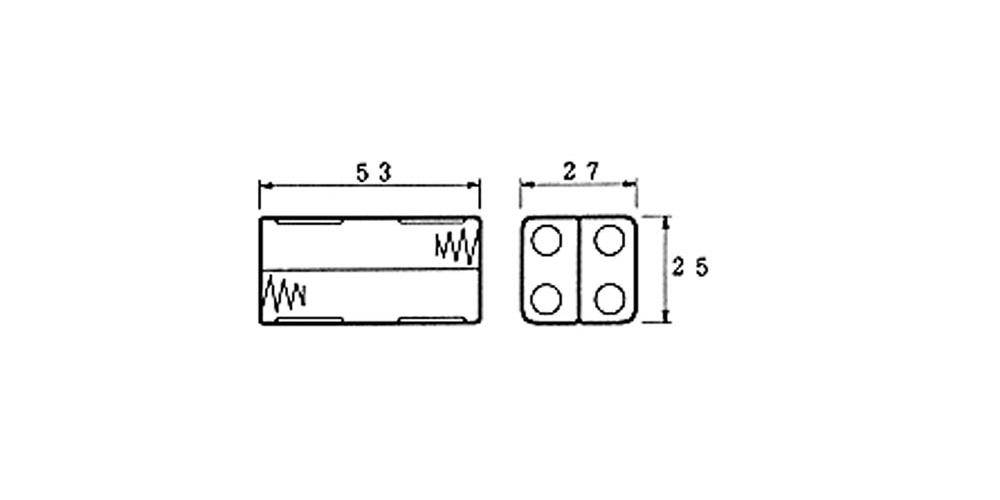 Velleman BATTERIEHALTER FÜR 4 x AAA-BATTERIEN (MIT LÖTFAHNEN)