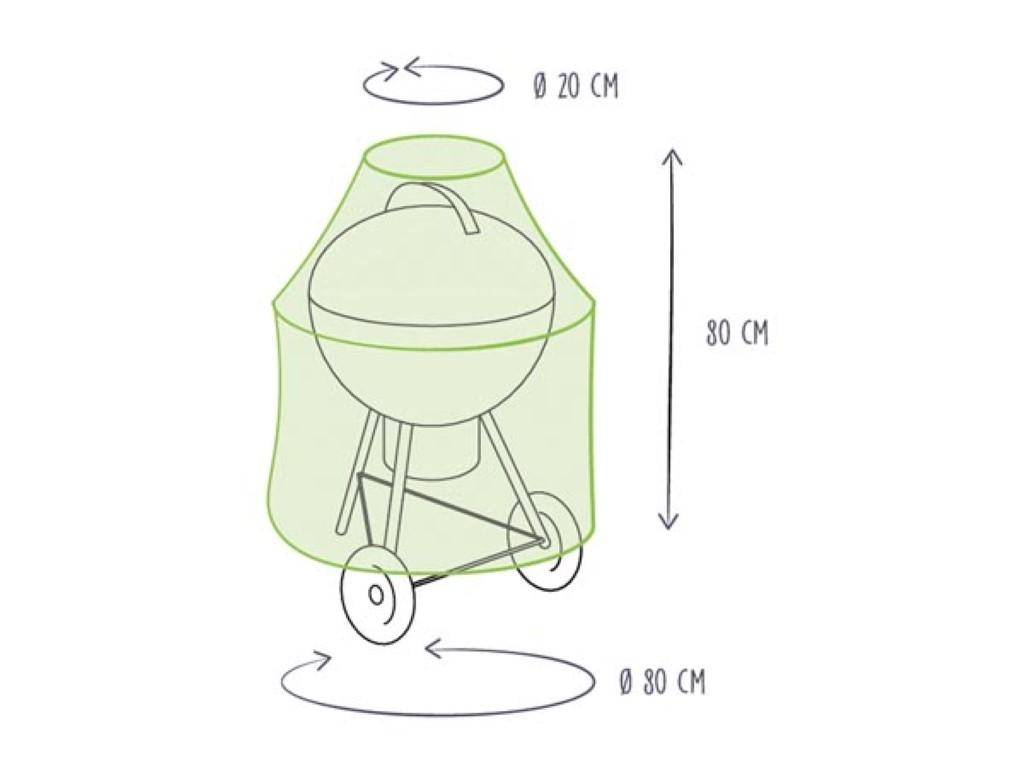 Perel Grillabdeckung fr drauen bis zu 80 cm