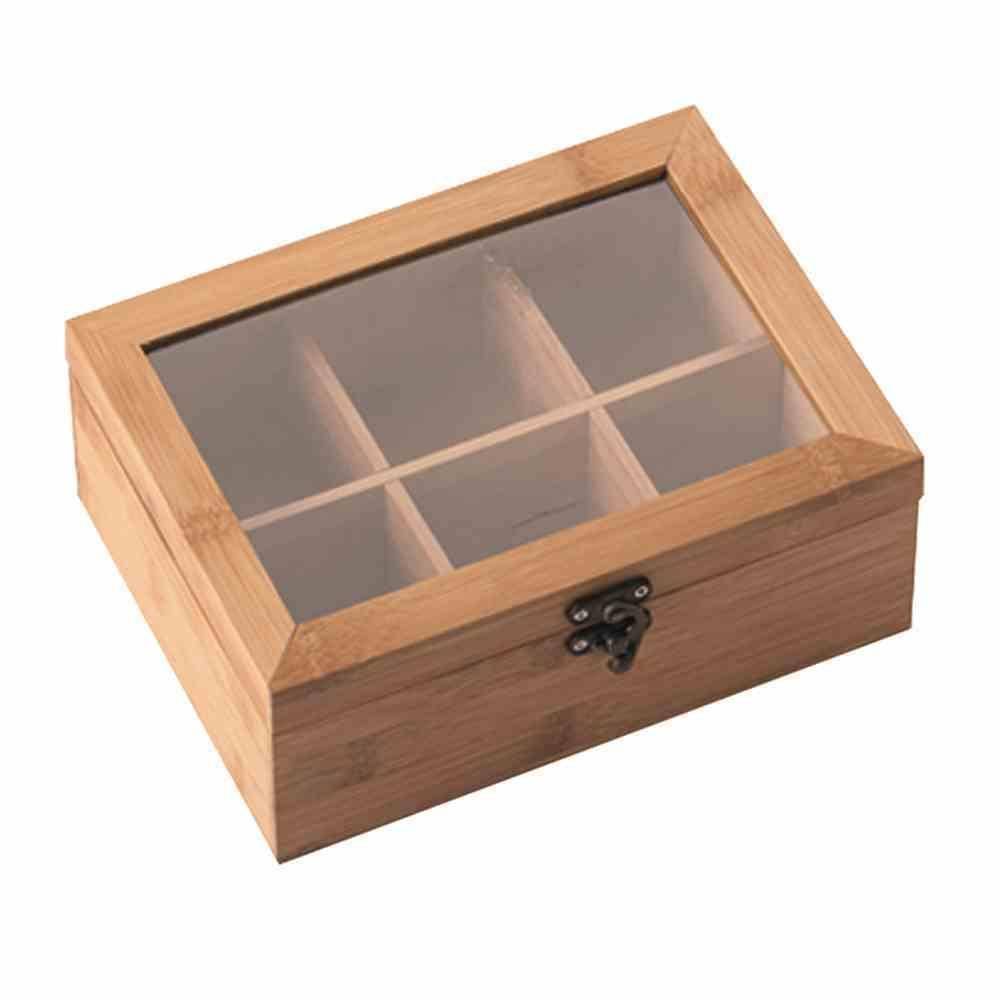 KESPER Teebox mit 6 Fchern Bambus