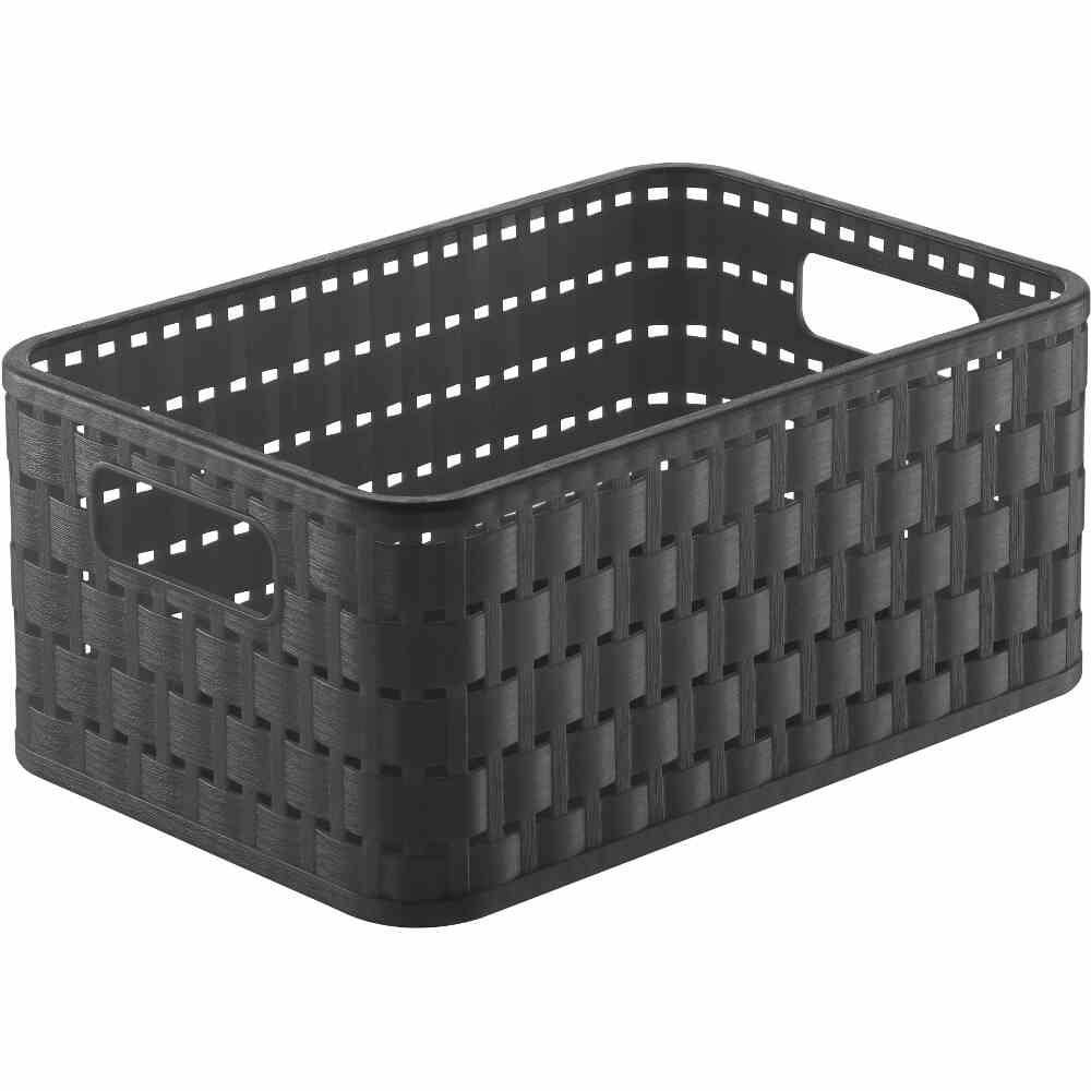 Rotho Aufbewahrungskorb "Country" 4 l anthrazit 23,7 x 15,8 x 10,8 cm