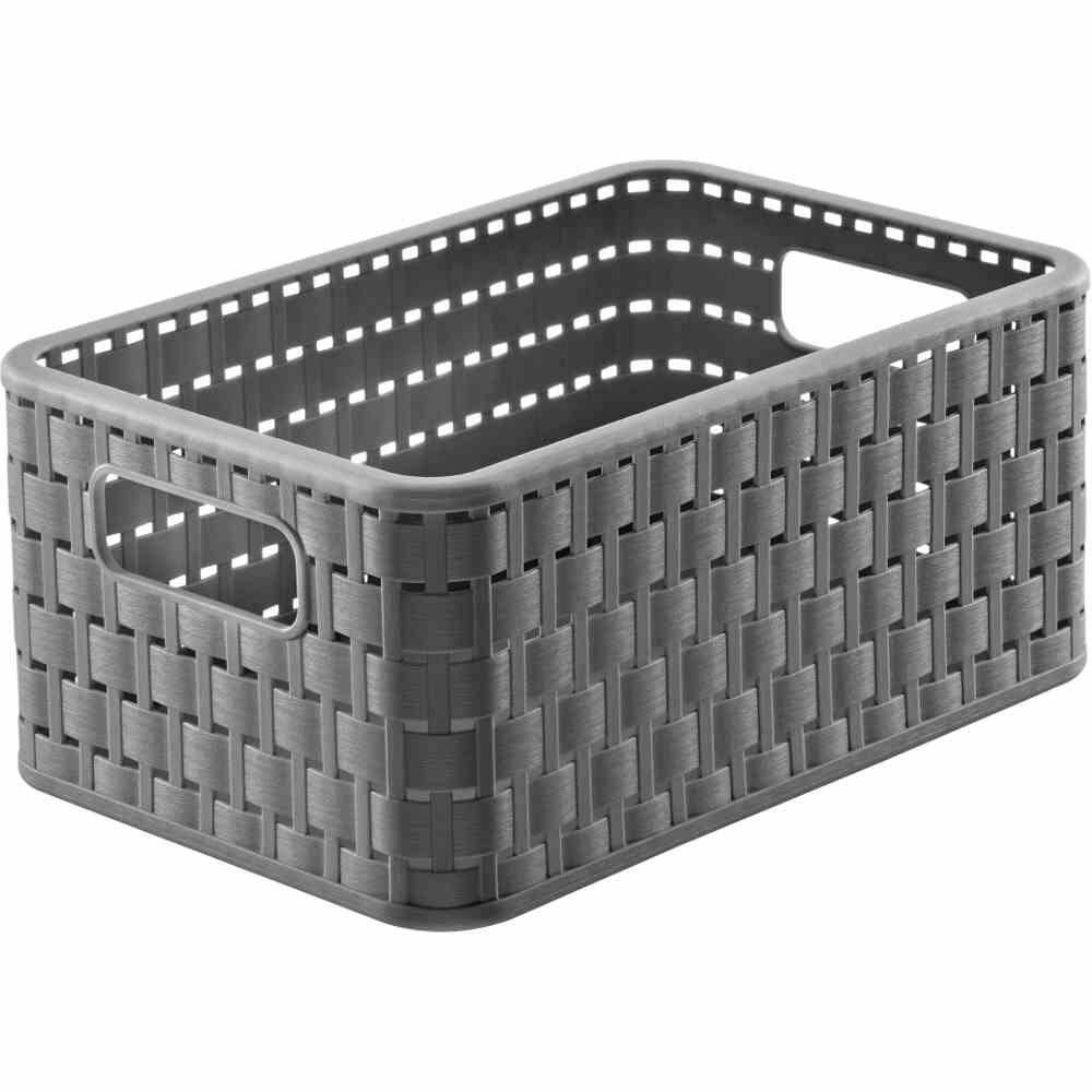 Rotho Aufbewahrungskorb "Country" 6 l anthrazit 28 x 18,5 x 12,6 cm