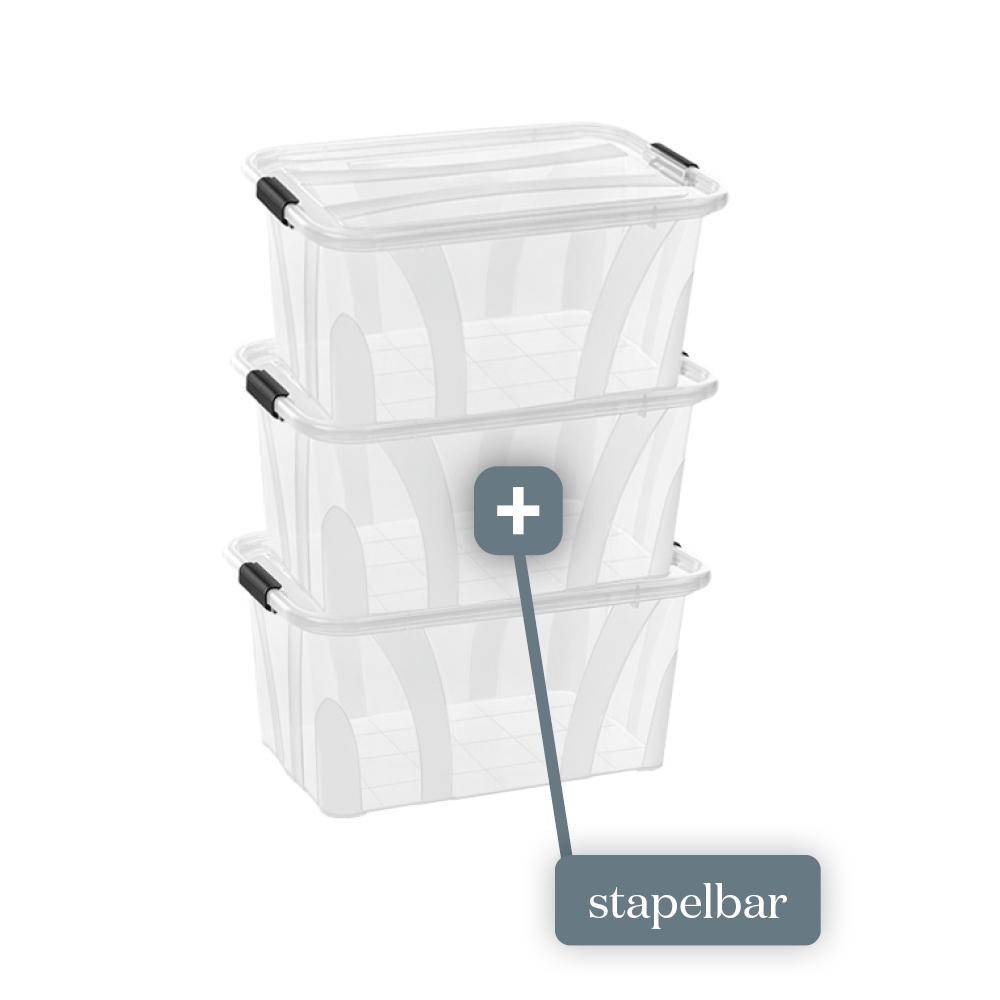 SIENA HOME Aufbewahrungsbox Anzio 21 l 4er-Set