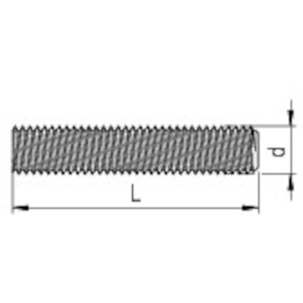 REISSER Gewindestangen V2A 1m Ø 8 mm Edelstahl A2, gebeizt,