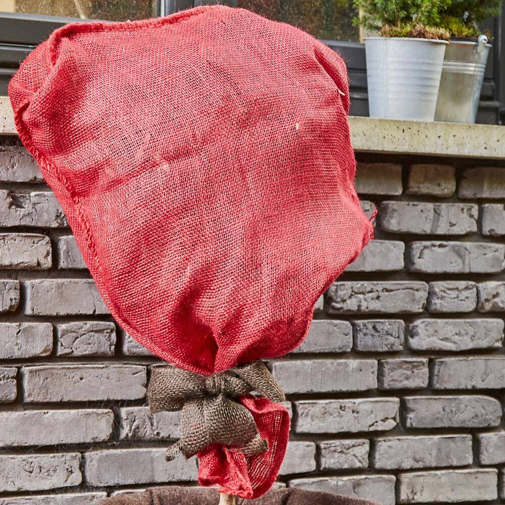 SIENA GARDEN Jute-Schutzsack, Farbe: rot, Maße: 100x110cm 100x110cm