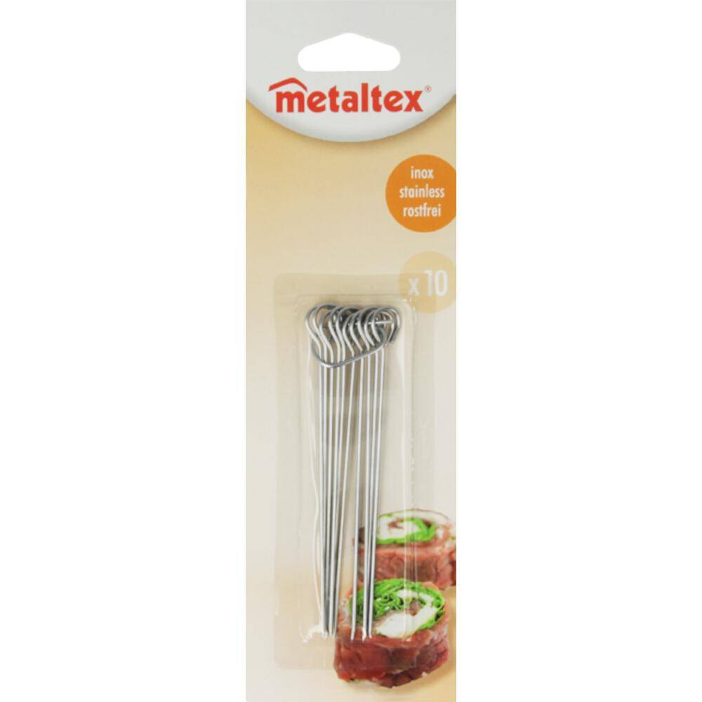 Metaltex Rouladennadeln Edelstahl 10 Stück Länge 11 cm