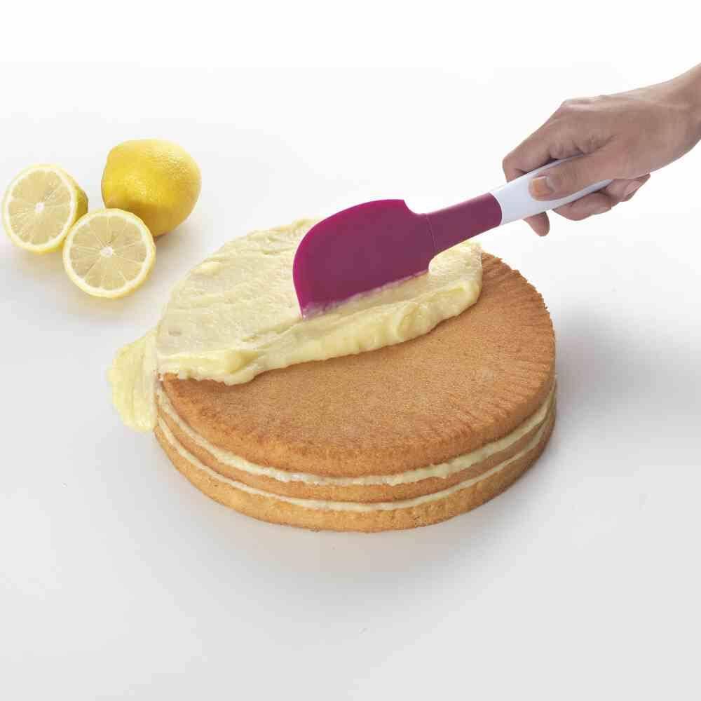 Metaltex Silikon-Teigschaber 26 cm weiß/rot