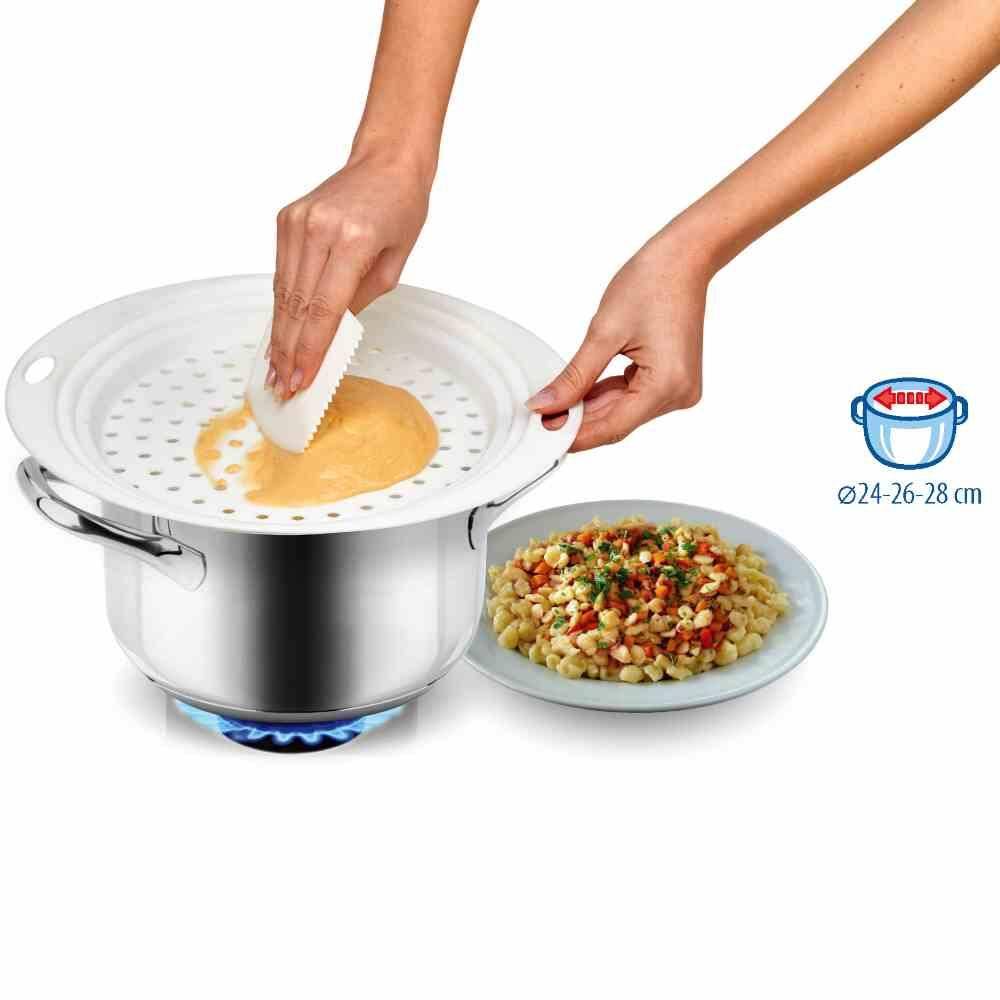 Metaltex Spätzlebrett mit Schaber weiß aus Kunststoff