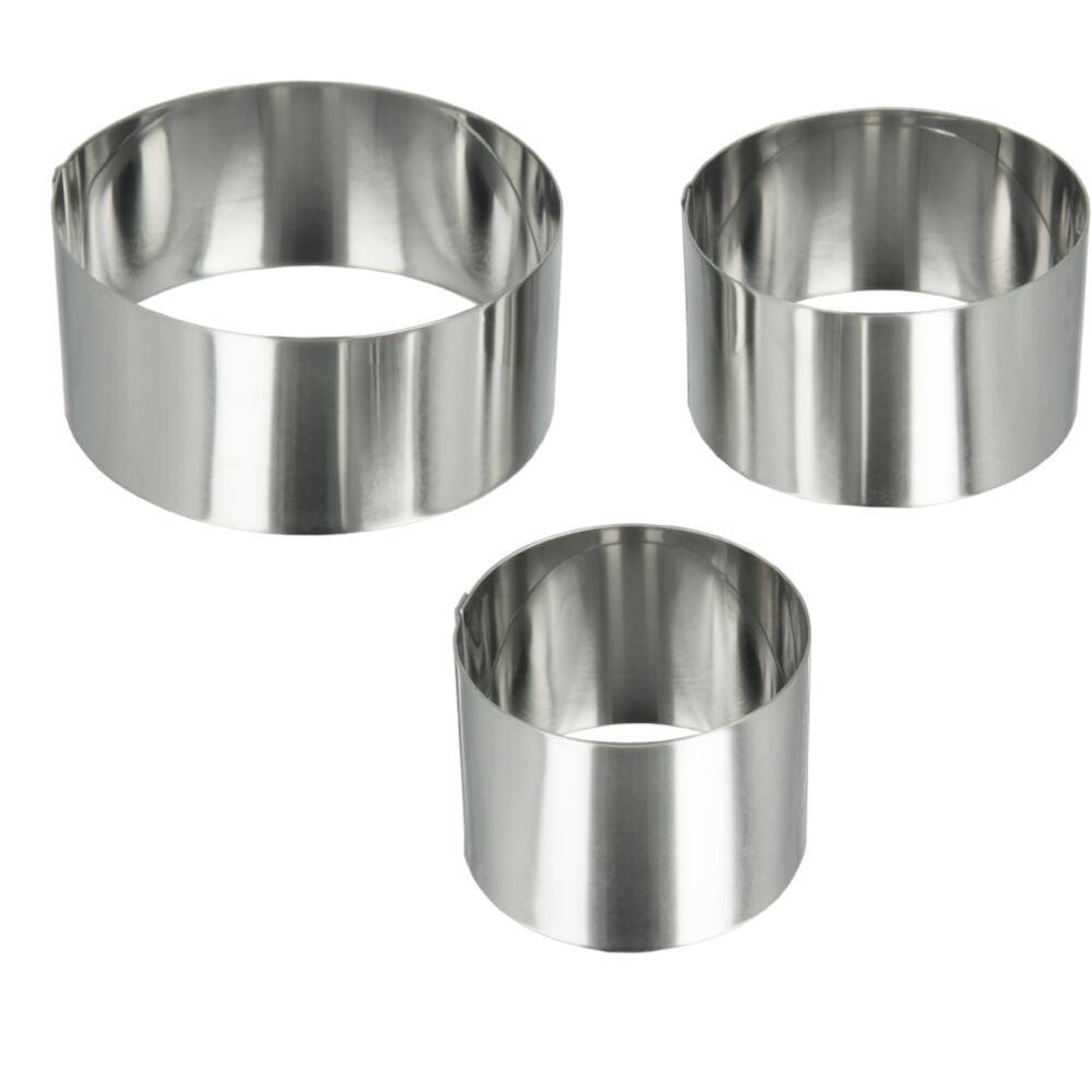 Metaltex Allzweck-Kochringe 3 Stück Edelstahl