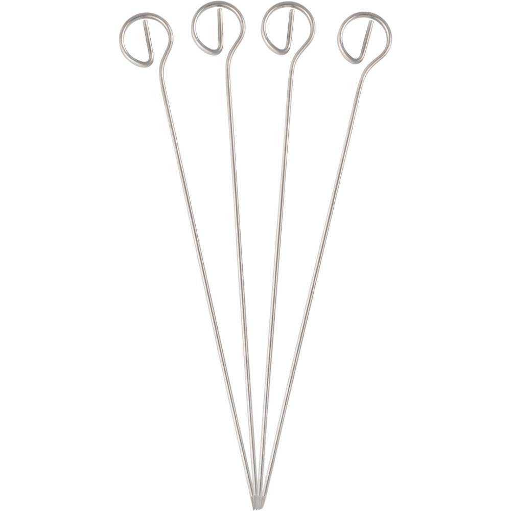 Metaltex Schaschlikspieße 4 Stück Edelstahl, 22 cm