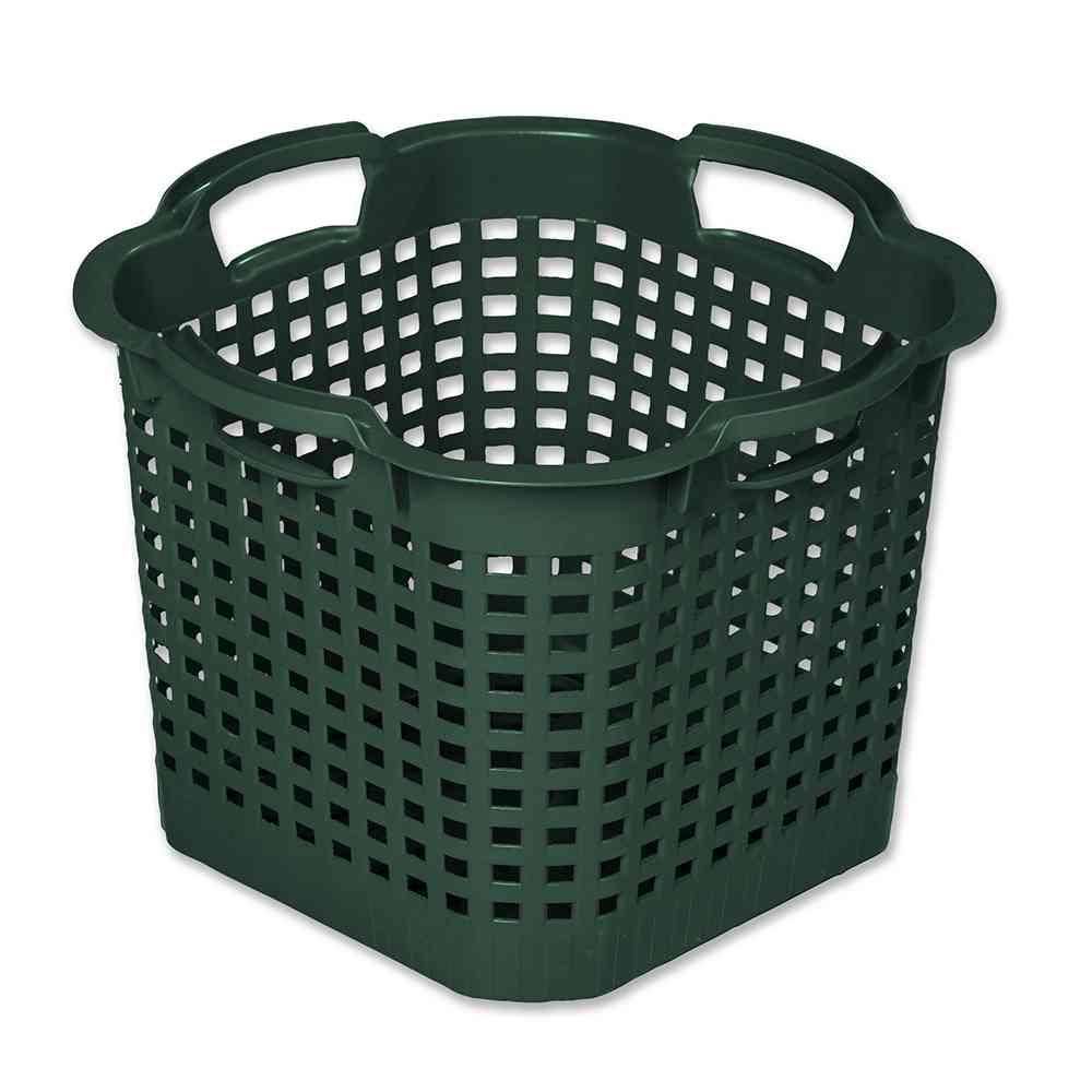 BÜMAG Ernte-Vorratskorb eckig, dreh-stapelbar, grün 40 x 40 x 30 cm