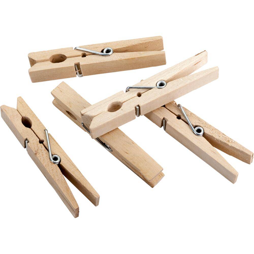 Metaltex Wäscheklammer Holz 24 Stück aus Holz mit Feder