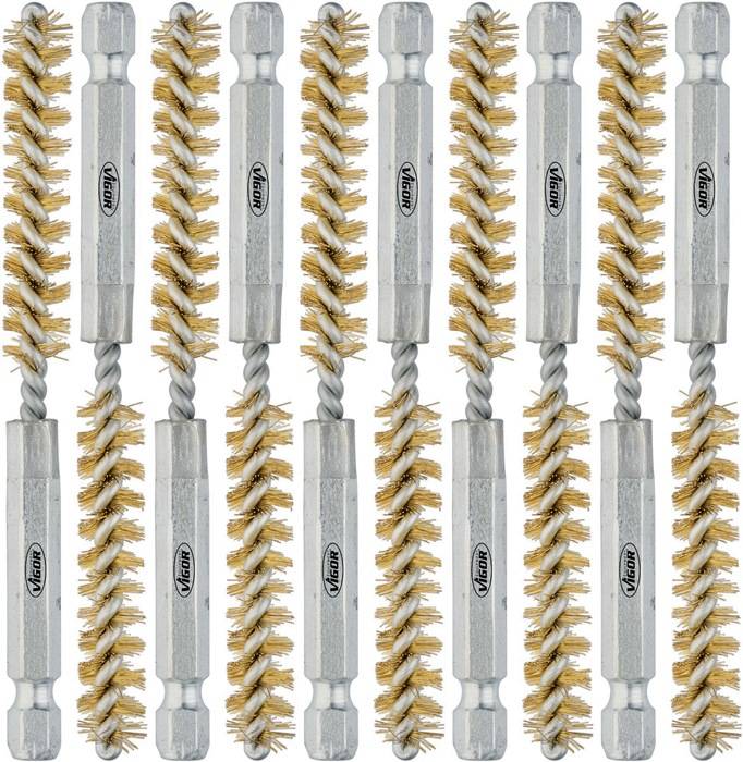 Bürste, V4646M-9, D.9mm, Messing, 10 [St]