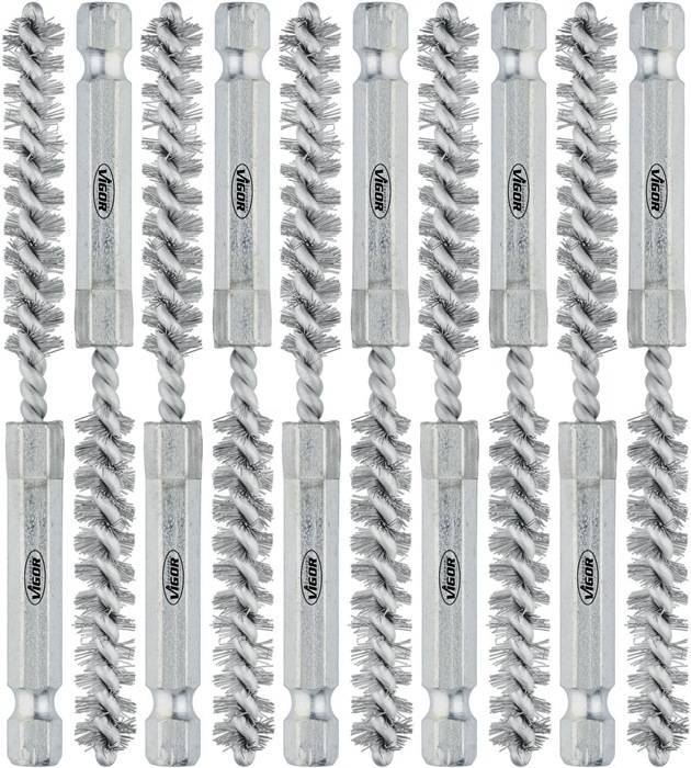 Bürste, V4646S-8, D.8, Stahl, 10 [St]