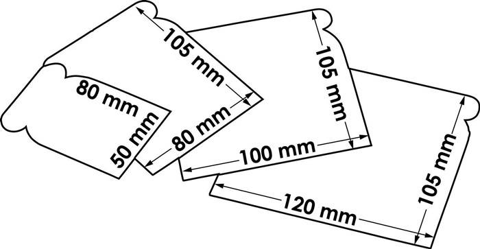 Japanspachtel, V4278, 4-tlg.Sort. B.50/80/100/120mm, Kunststoff