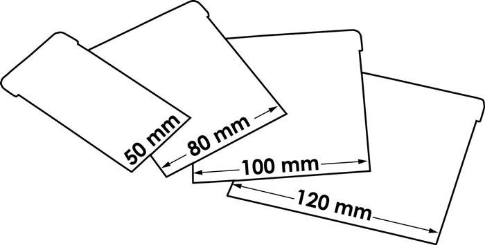 Japanspachtel, V4279, 4-tlg.Sort. B.50/80/100/120mm, Federbandstahl