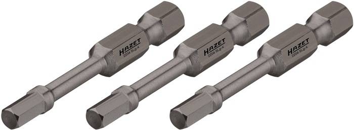 Kraft-Torsionsbit 2204SLG-6/3, Antr. 1/4Zoll Abtr. SW6, 6kt., WKZ: 3, HAZET