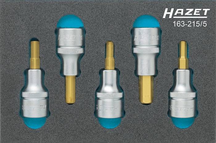 Werkzeugmodul 163-215/5 5-tlg.Safety-Insert-S.Steckschlüsseleinsatz-Satz HAZET