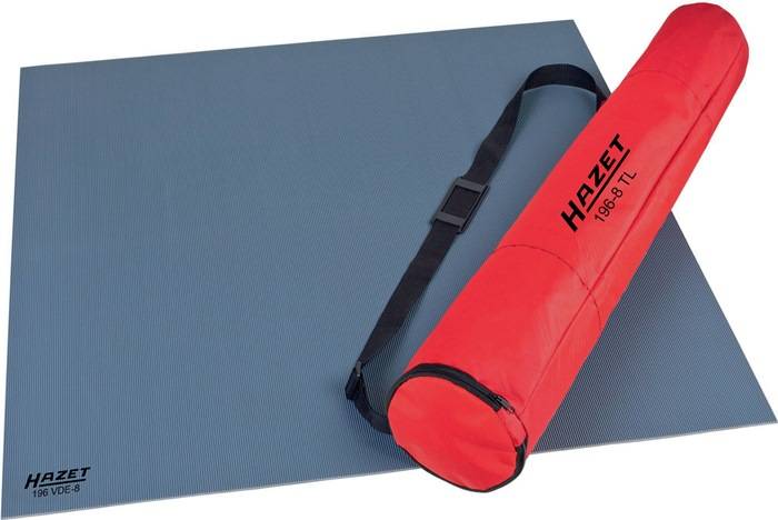 Standisoliermatte 196VDE-8/2, Kunstleder rot, rutschfest gerieft, WKZ: 2, HAZET