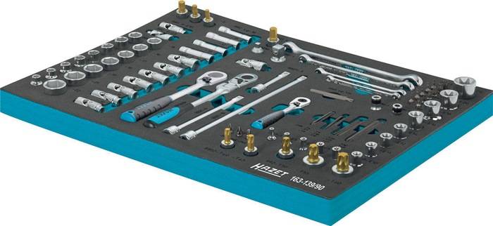 Werkzeugmodul 163-139/90 90-tlg.Safety-Insert-System Steckschlüssel-Satz HAZET