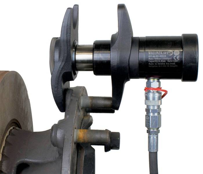 Kugelgelenkausdrücker, V5916-XL, hydraulisch 8,8 t V5916-XL, 3 Werkzeuge