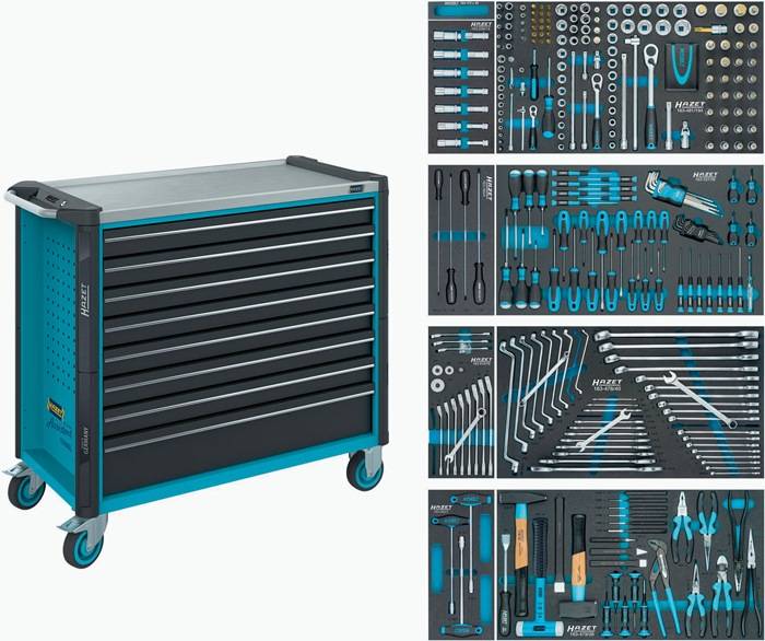 Werkstattwagen 179NXXL-8/3/8, 1133 mmx518 mmx1020 mm, blau, Anz. WKZ: 378, HAZET