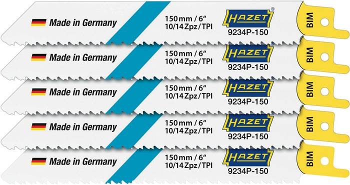 Metallsägeblatt 9234P-150/5, Metall 2 – 10 mm, Anzahl Werkzeuge: 5, HAZET