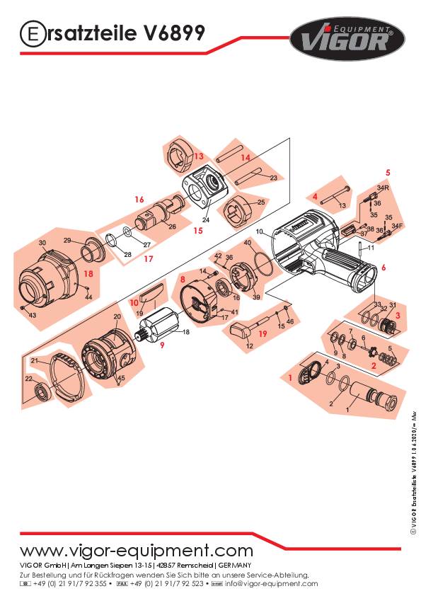 Umstellventil V3714, für Schlagschrauber V3653-V3899, VIGOR