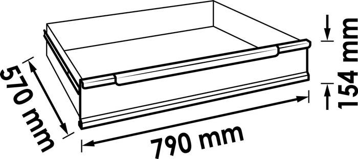 Schublade V4481 x -3, Länge: 790 mm x 570 mm x 154 mm, VIGOR