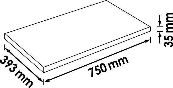 Schaumstoffeinlagenset V4633 Gr.XL (750 x 393 x 35 mm) VIGOR