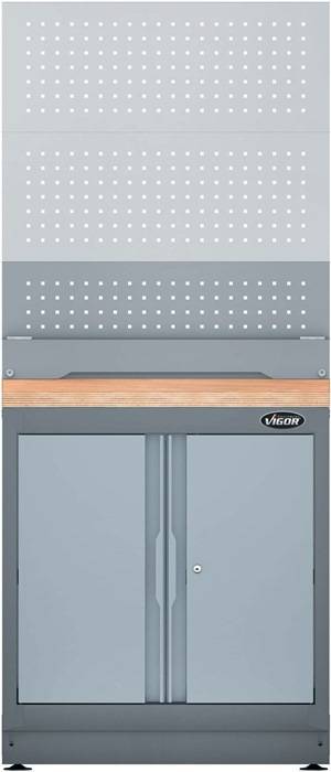 Lochplatte V6000-015SP, Mit 3-fach Schukoleiste 4 4xUSB, 861 mmx301 mm, VIGOR