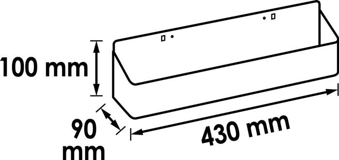 Dosenhalter V6000-051, 430 mm x 90 mm x 91 mm, VIGOR