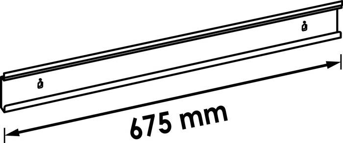 Wandschiene V6000-052, Nur in Verbindung mit V6000-053, VIGOR