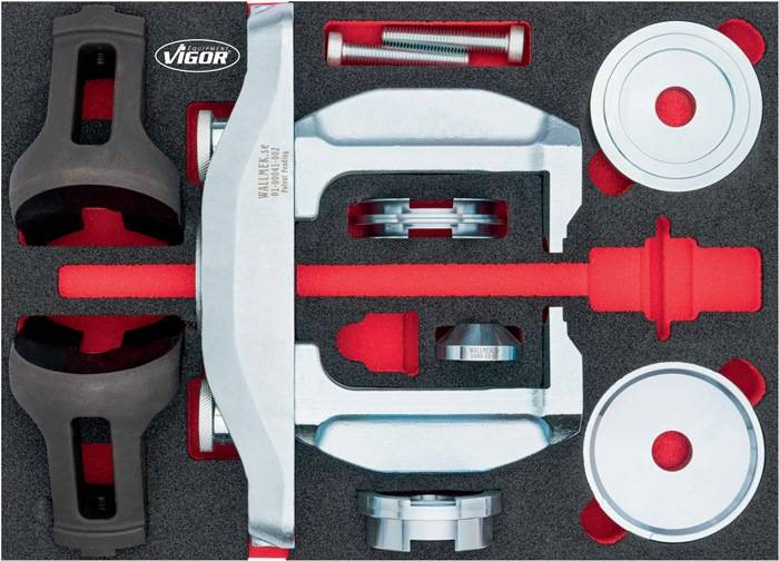 Werkzeugmodul V7201 15-tlg.M (282x393 mm) De-/Montage-Satz VIGOR