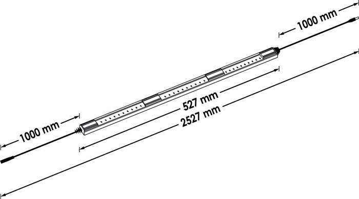 LED-Arbeitsleuchte V7283/2, Lichtleiste mit 1000 Lumen, Startersatz, VIGOR