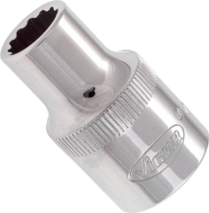 Steckschlüsseleinsatz V7512-10, Antr. 1/2 Zoll - Abtr. A.-Dpp-6kt. 10mm, VIGOR