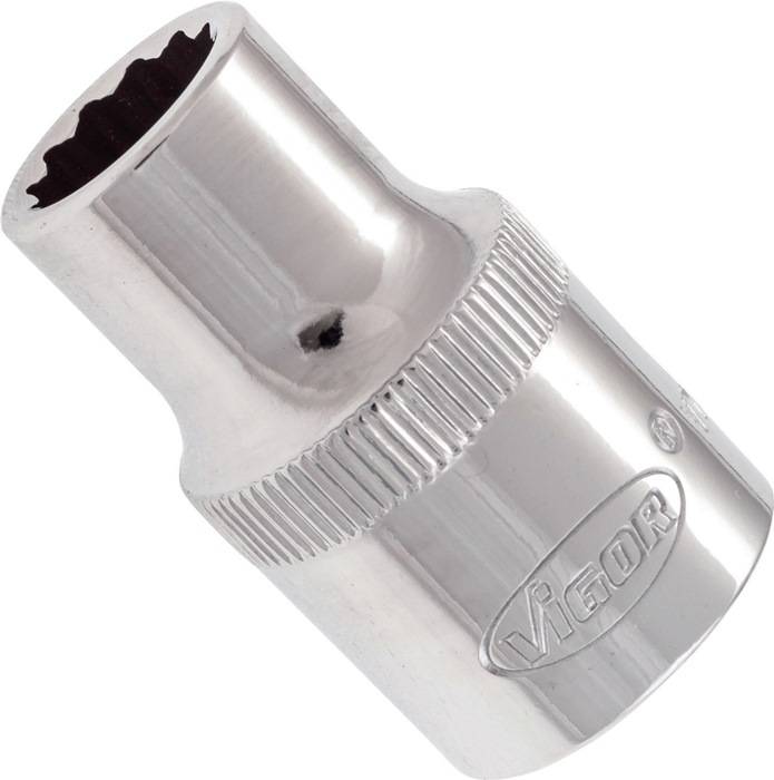 Steckschlüsseleinsatz V7512-11, Antr. 1/2 Zoll - Abtr. A.-Dpp-6kt. 11mm, VIGOR