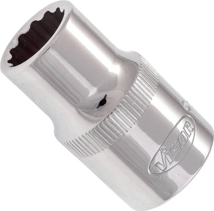 Steckschlüsseleinsatz V7512-12, Antr. 1/2 Zoll - Abtr. A.-Dpp-6kt. 12mm, VIGOR