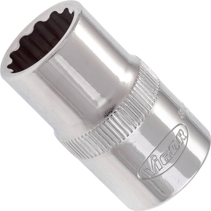 Steckschlüsseleinsatz V7512-14, Antr. 1/2 Zoll - Abtr. A.-Dpp-6kt. 14mm, VIGOR