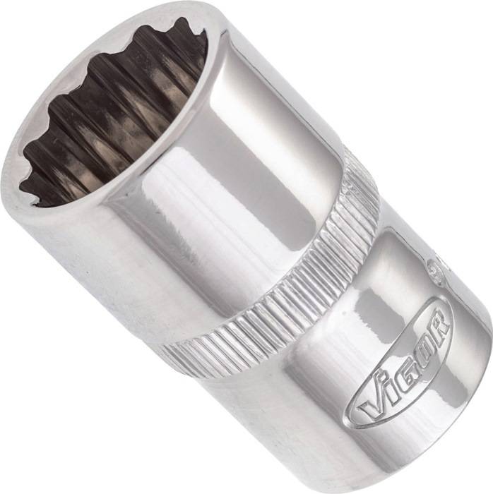 Steckschlüsseleinsatz V7512-17, Antr. 1/2 Zoll - Abtr. A.-Dpp-6kt. 17mm, VIGOR