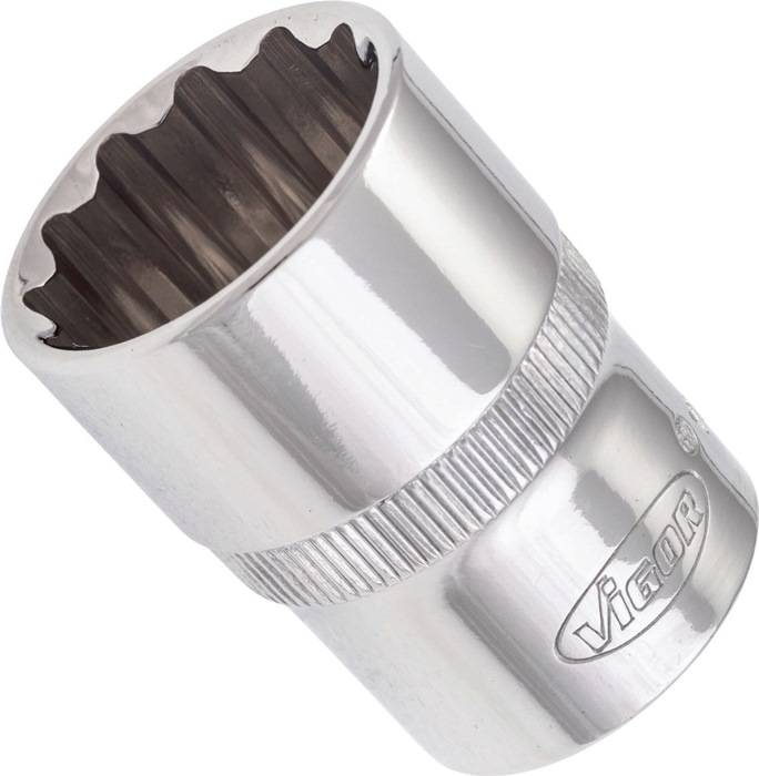 Steckschlüsseleinsatz V7512-21, Antr. 1/2 Zoll - Abtr. A.-Dpp-6kt. 21mm, VIGOR