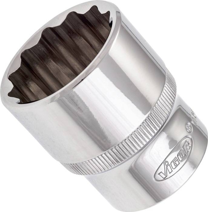 Steckschlüsseleinsatz V7512-27, Antr. 1/2 Zoll - Abtr. A.-Dpp-6kt. 27mm, VIGOR