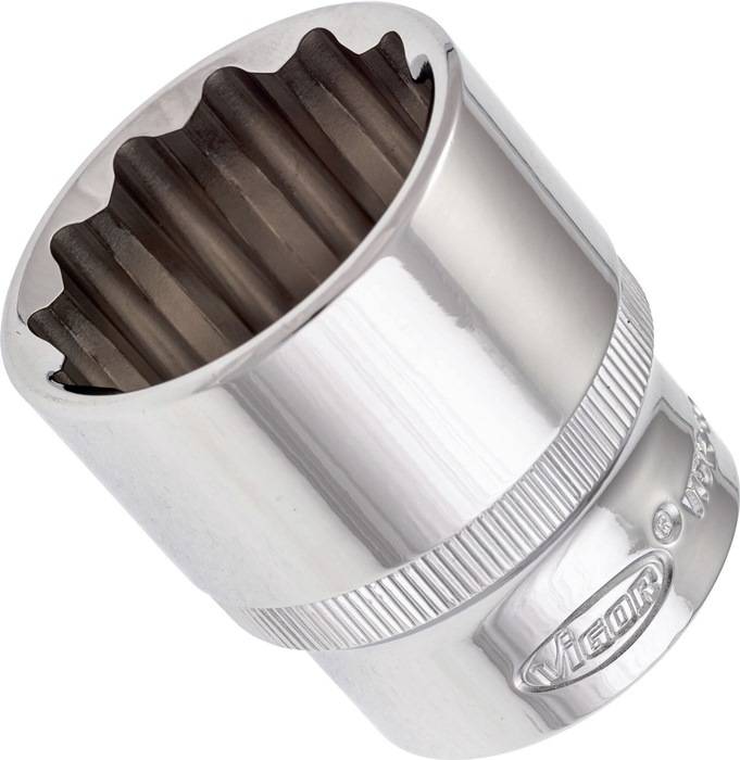 Steckschlüsseleinsatz V7512-30, Antr. 1/2 Zoll - Abtr. A.-Dpp-6kt. 30mm, VIGOR