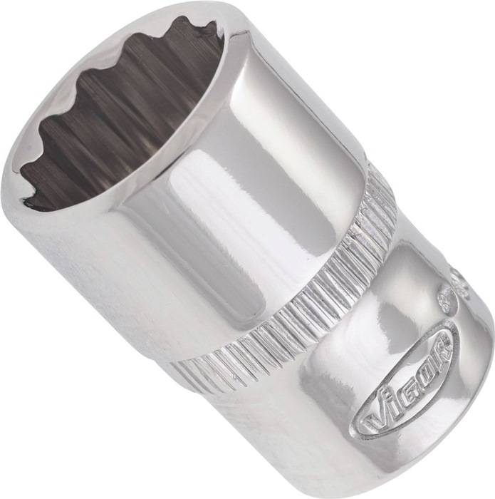 Steckschlüsseleinsatz V7514-12, Antr. 1/4 Zoll - Abtr. A.-Dpp-6kt. 12mm, VIGOR