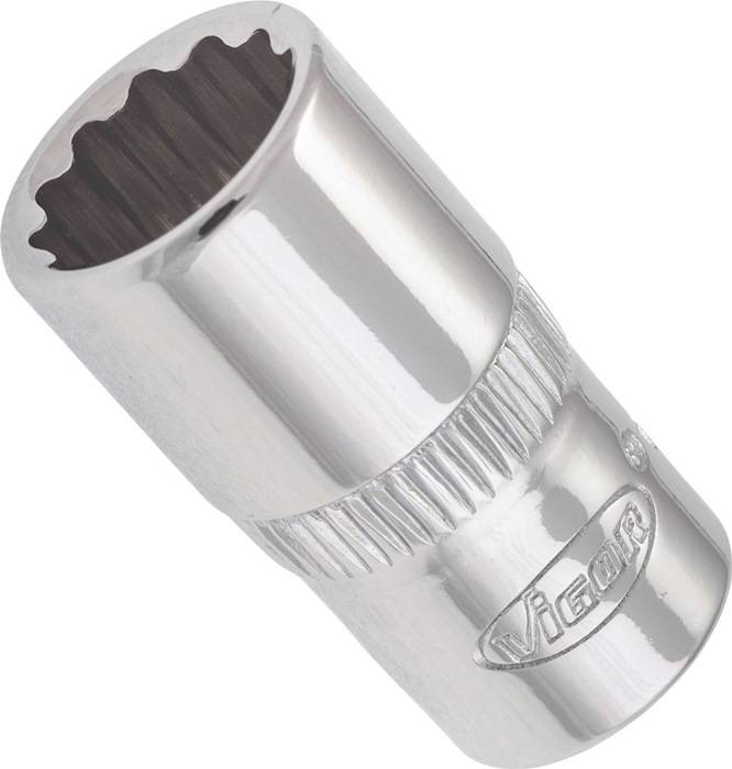 Steckschlüsseleinsatz V7514-9, Antrieb 1/4 Zoll - Abtrieb A.-Dpp-6kt. 9mm, VIGOR