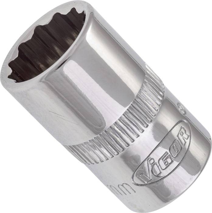Steckschlüsseleinsatz V7538-12, Antr. 3/8 Zoll - Abtr. A.-Dpp-6kt. 12mm, VIGOR