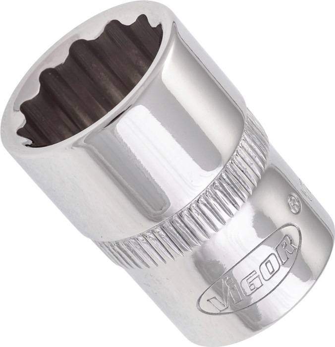 Steckschlüsseleinsatz V7538-14, Antr. 3/8 Zoll - Abtr. A.-Dpp-6kt. 14mm, VIGOR